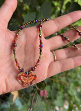 Load image into Gallery viewer, Red Butterfly Heart Necklace