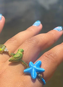 Blake Blue Starfish Ring